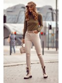 Jeanshose mit Löchern an den Knien, beige 66540 – Online-Shop – Boutique